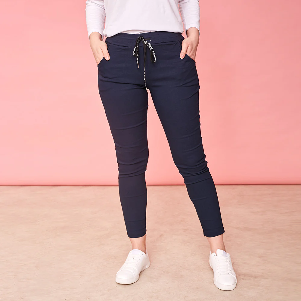 Riona Stretch Trousers (Navy) - Image 5