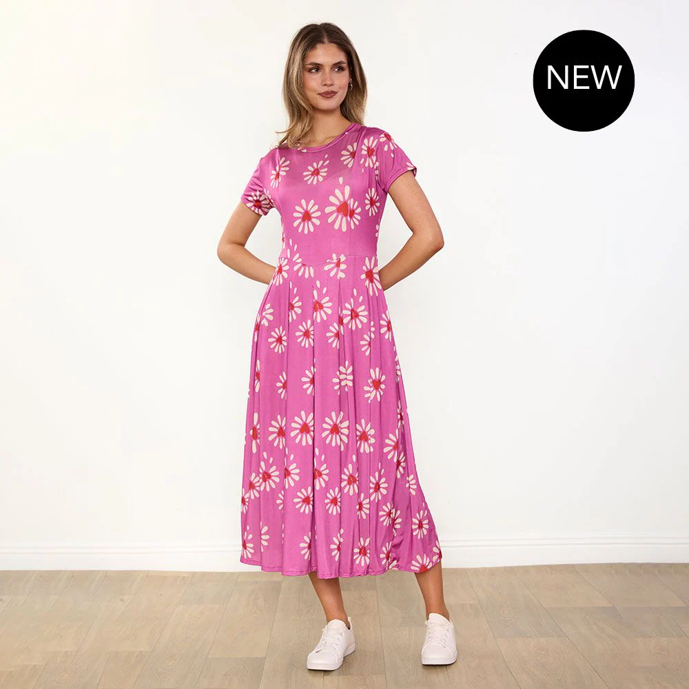 Polly Dress (Berry Daisy)