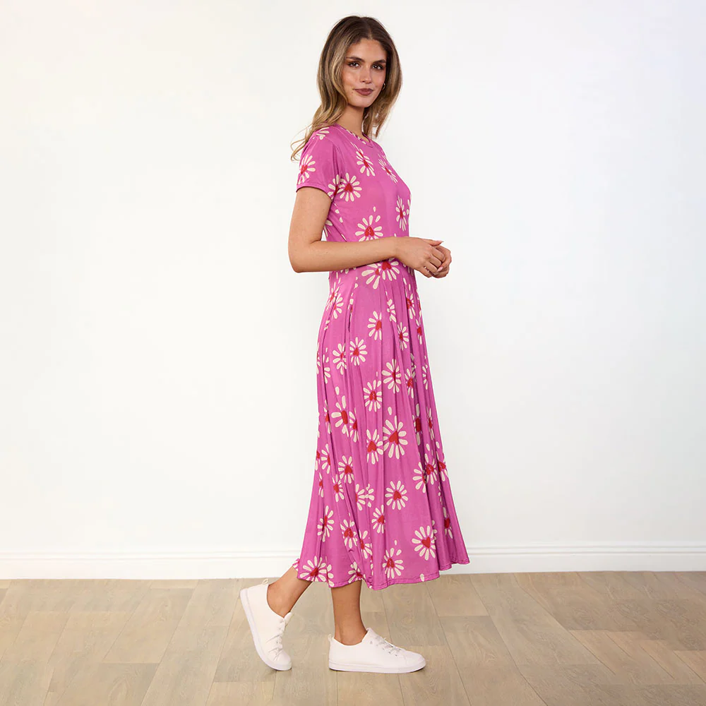 Polly Dress (Berry Daisy) - Image 7