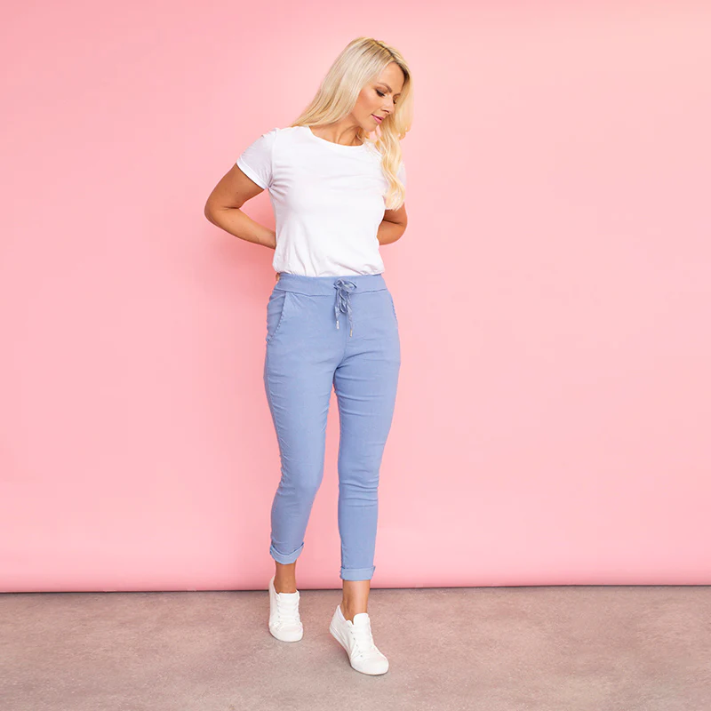 Sia Relaxed Stretch Jogger (Sky Blue) - Image 10