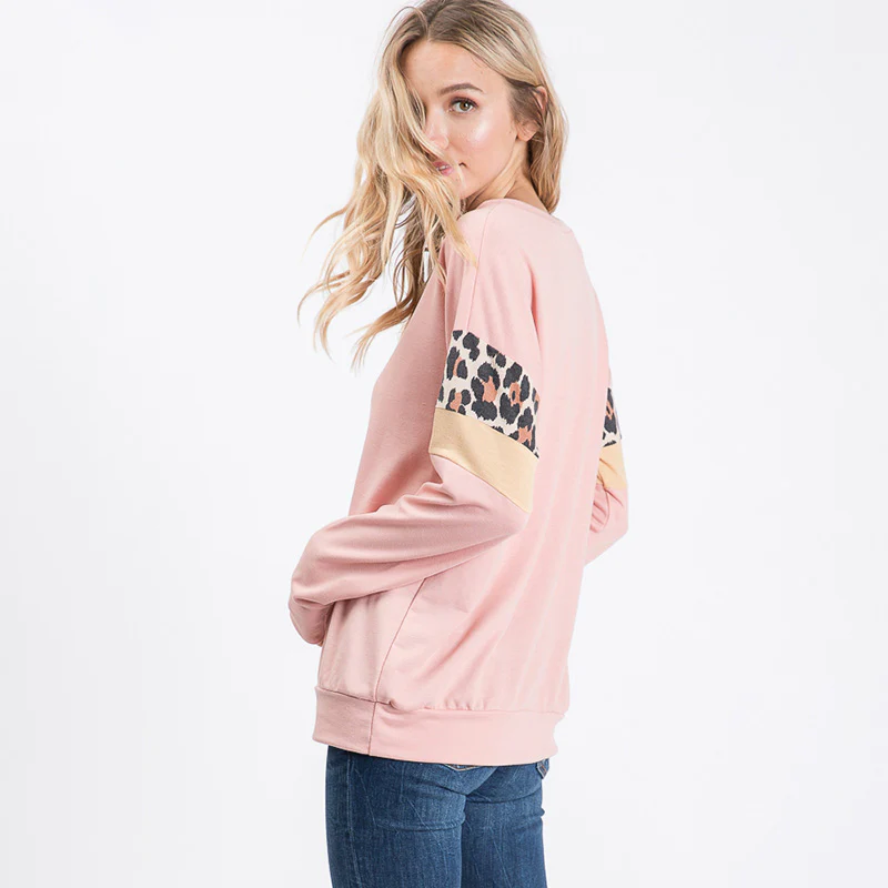Preta Pink Leopard Sweatshirt - Image 2