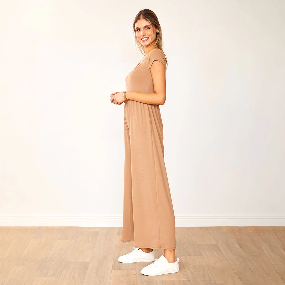Quinnie Jumpsuit (Tan) - Image 4