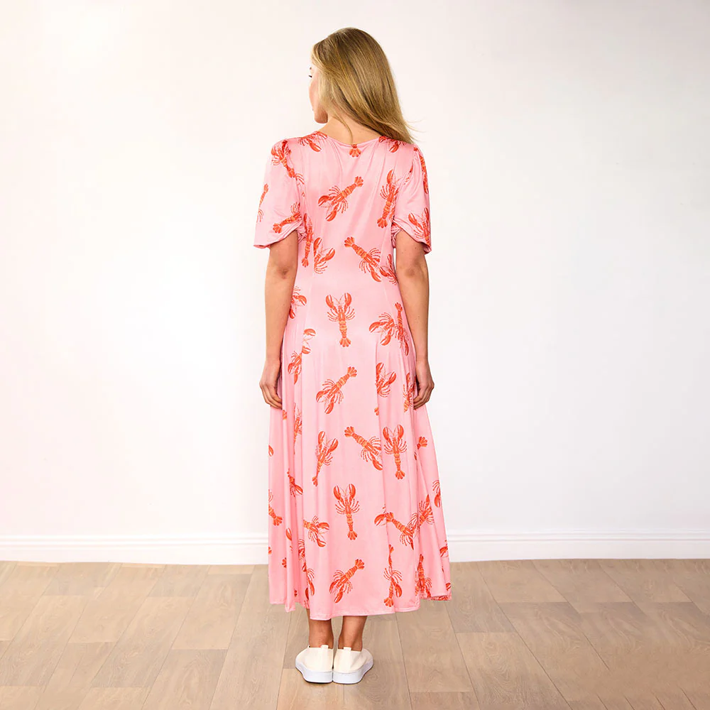 Regina Dress (Pink Lobster) - Image 4