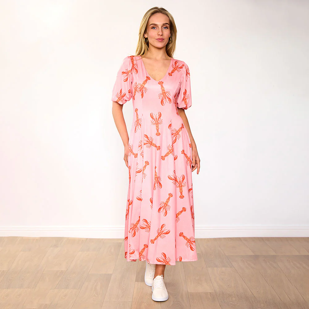 Regina Dress (Pink Lobster) - Image 5