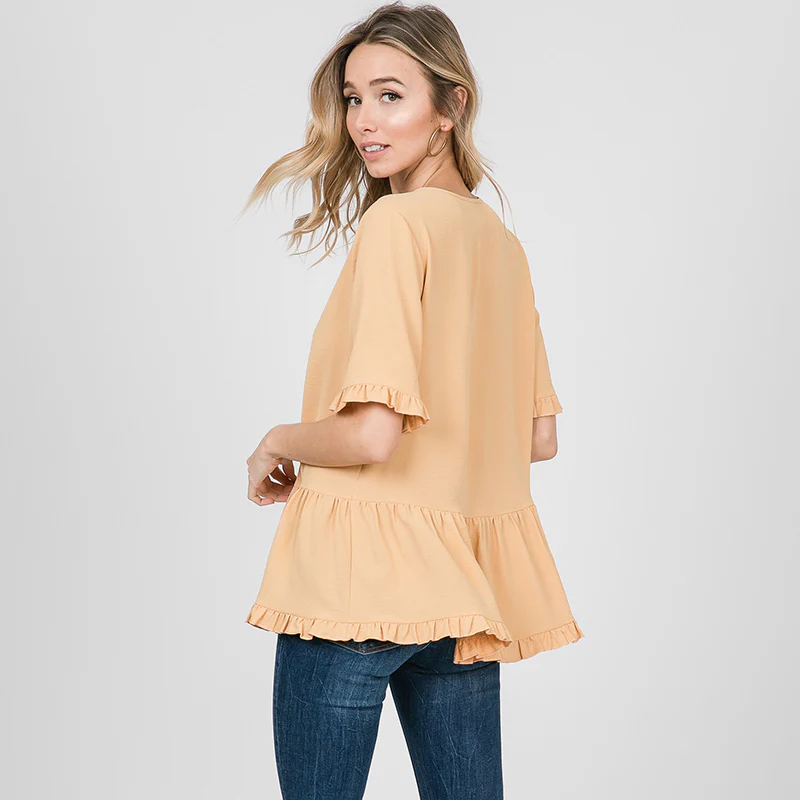 Rhiona Ruffle Blouse Lemon - Image 5