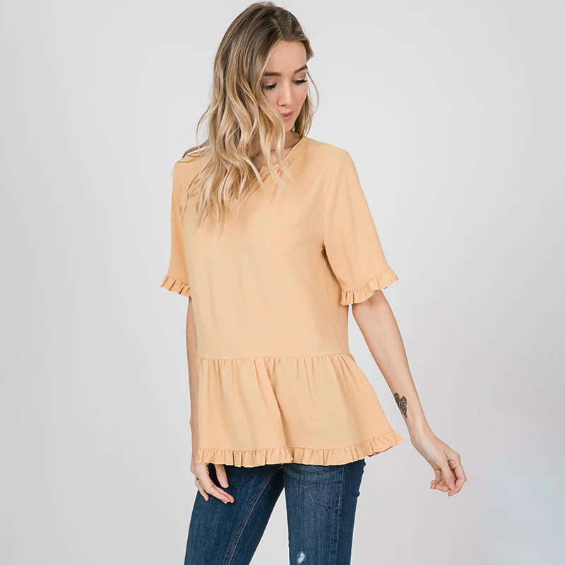 Rhiona Ruffle Blouse Lemon - Image 7