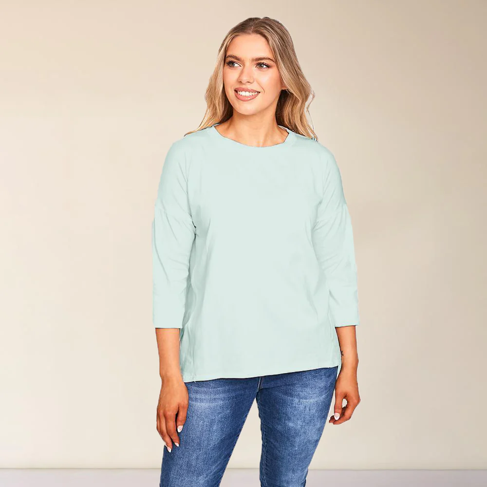 Riley Crew Neck Top (Mint)