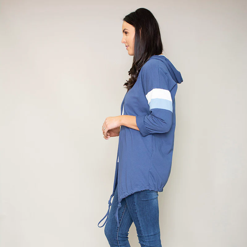 Rosie Stripe Hoody (Bluebell) - Image 3