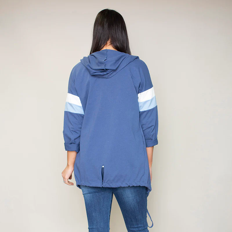 Rosie Stripe Hoody (Bluebell) - Image 4