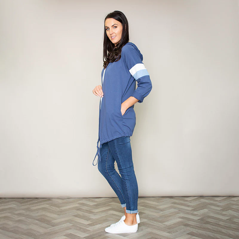 Rosie Stripe Hoody (Bluebell) - Image 5