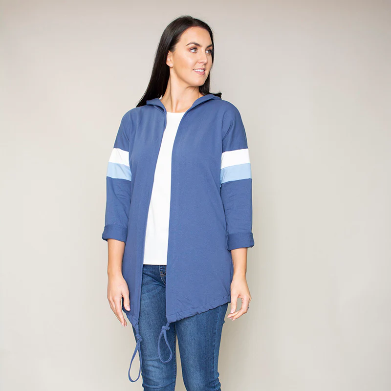 Rosie Stripe Hoody (Bluebell) - Image 6