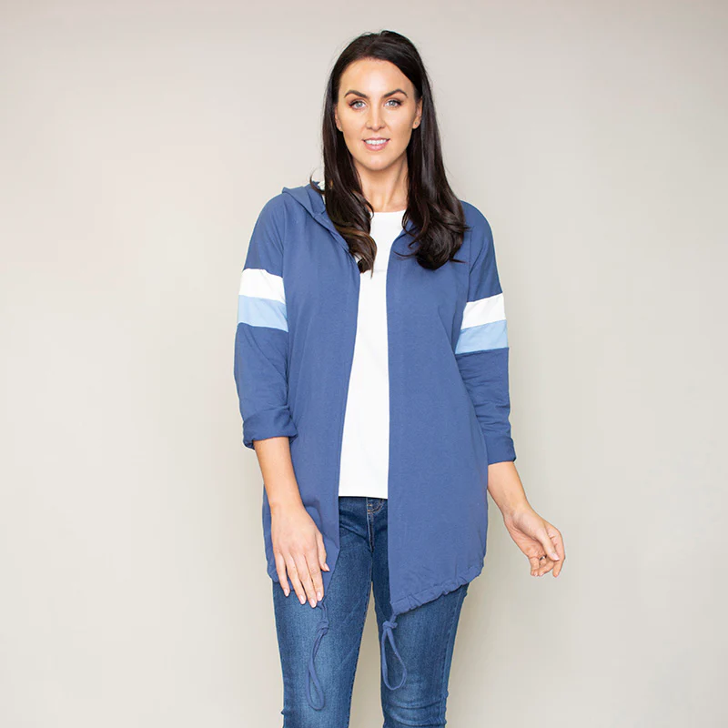 Rosie Stripe Hoody (Bluebell) - Image 8