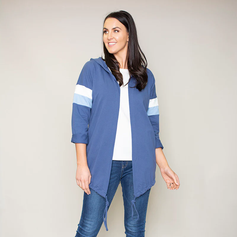 Rosie Stripe Hoody (Bluebell) - Image 9