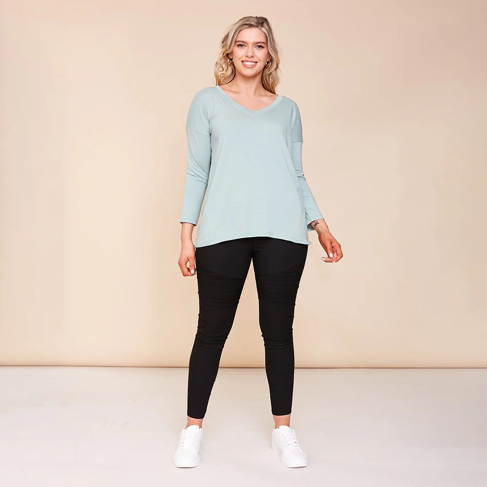 Riley V Neck Top (Mint) - Image 4