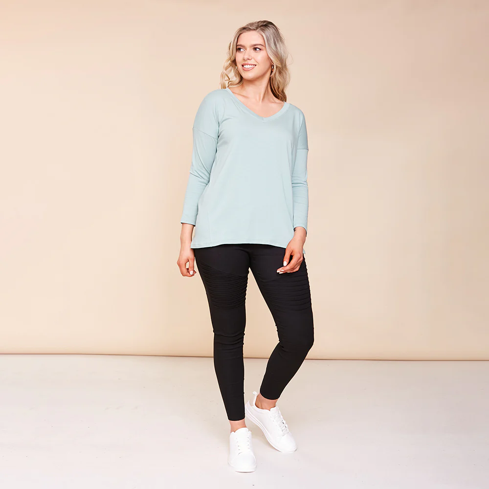 Riley V Neck Top (Mint) - Image 5