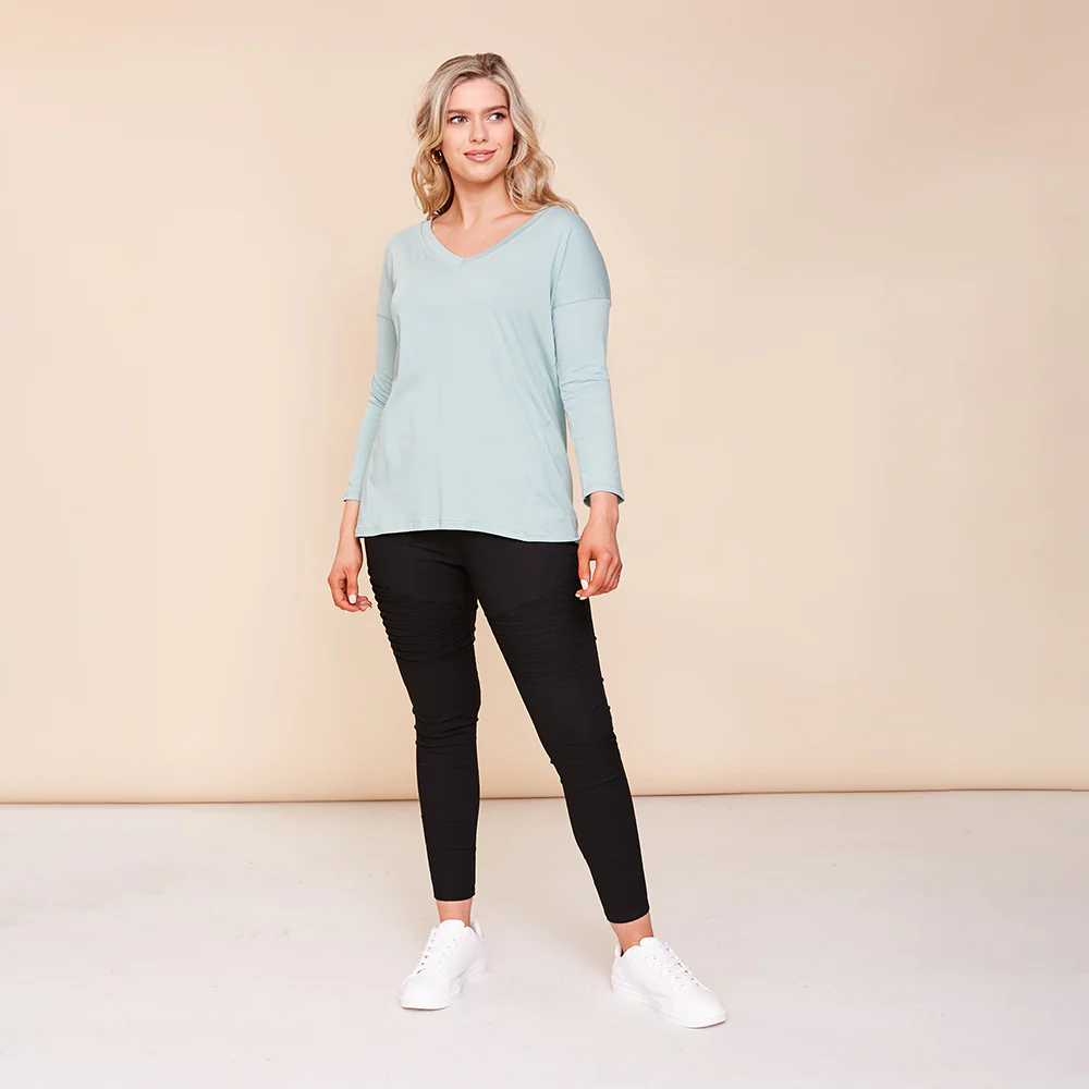 Riley V Neck Top (Mint) - Image 7