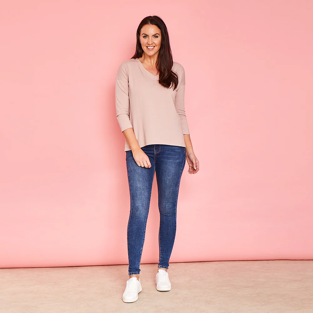 Riley V Neck Top (Rose) - Image 6