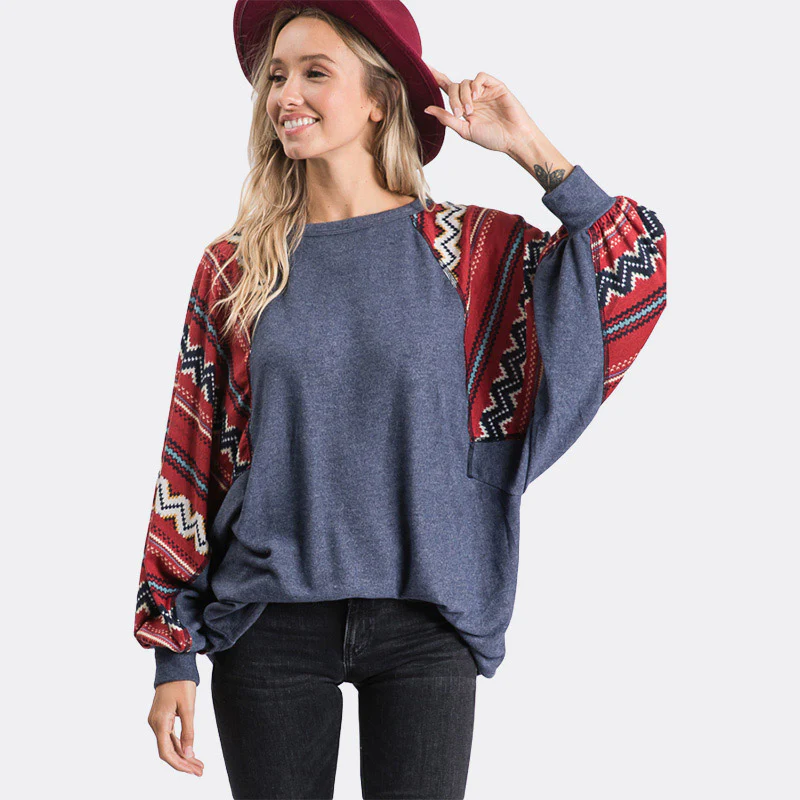 Rinna Aztec Jumper Navy
