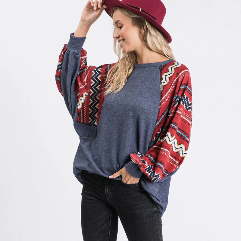 Rinna Aztec Jumper Navy - Image 10
