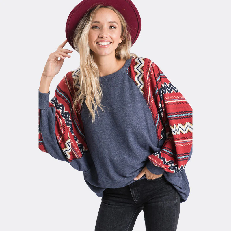 Rinna Aztec Jumper Navy - Image 11