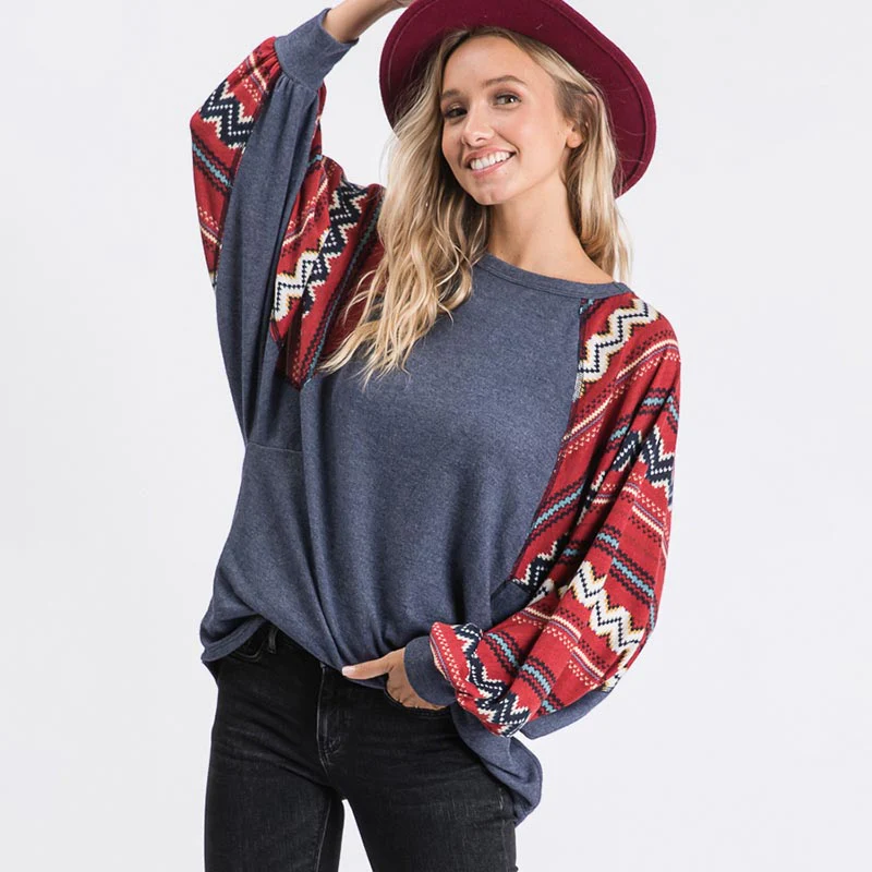 Rinna Aztec Jumper Navy - Image 12