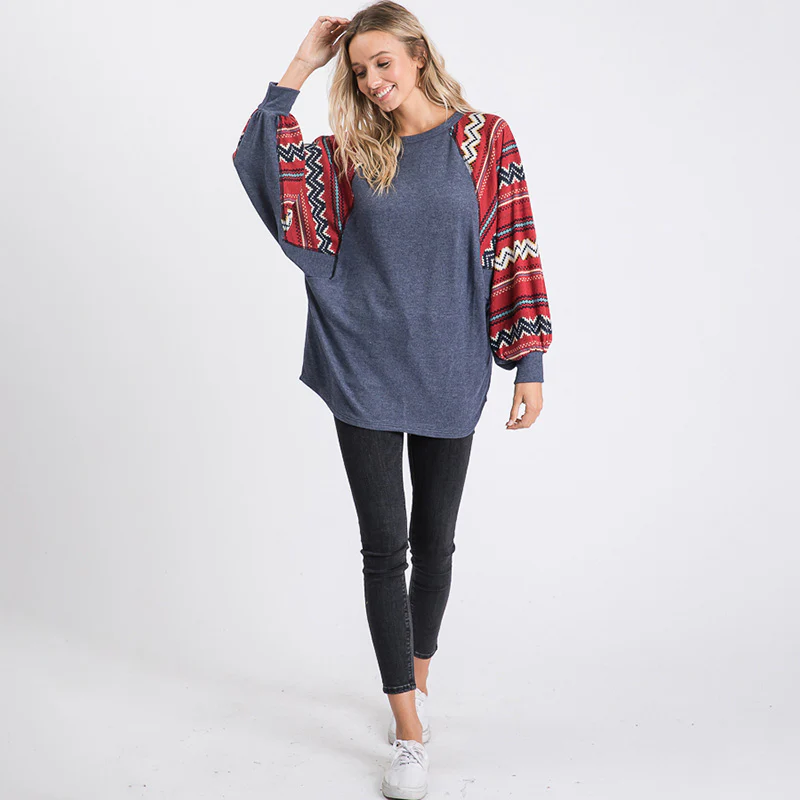 Rinna Aztec Jumper Navy - Image 2