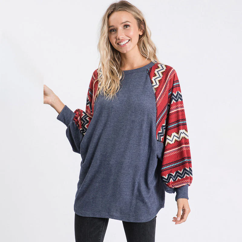 Rinna Aztec Jumper Navy - Image 3