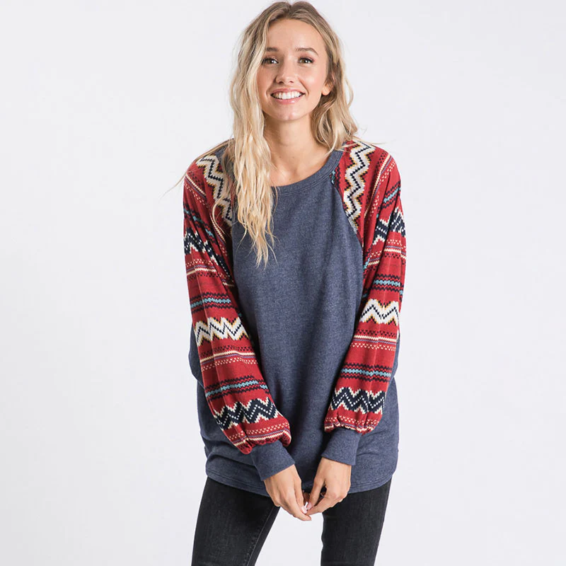Rinna Aztec Jumper Navy - Image 4