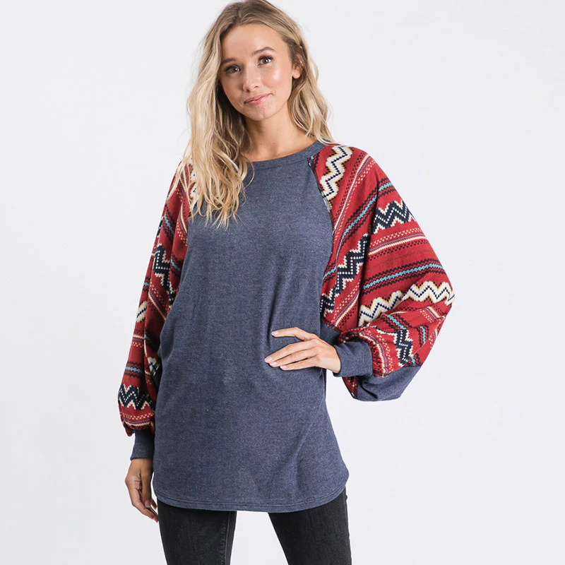 Rinna Aztec Jumper Navy - Image 5