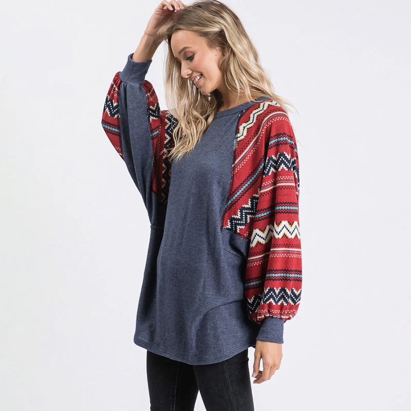 Rinna Aztec Jumper Navy - Image 7