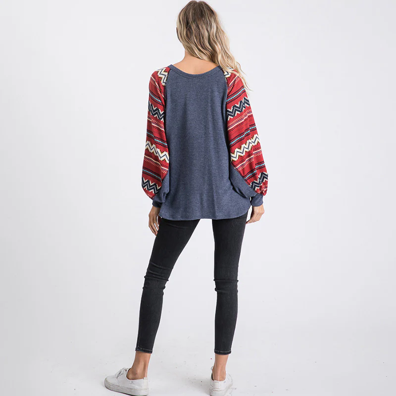 Rinna Aztec Jumper Navy - Image 8