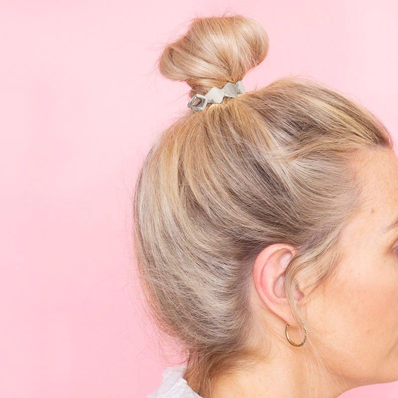 Rio Geometric Messy Bun (Silver) - Image 2