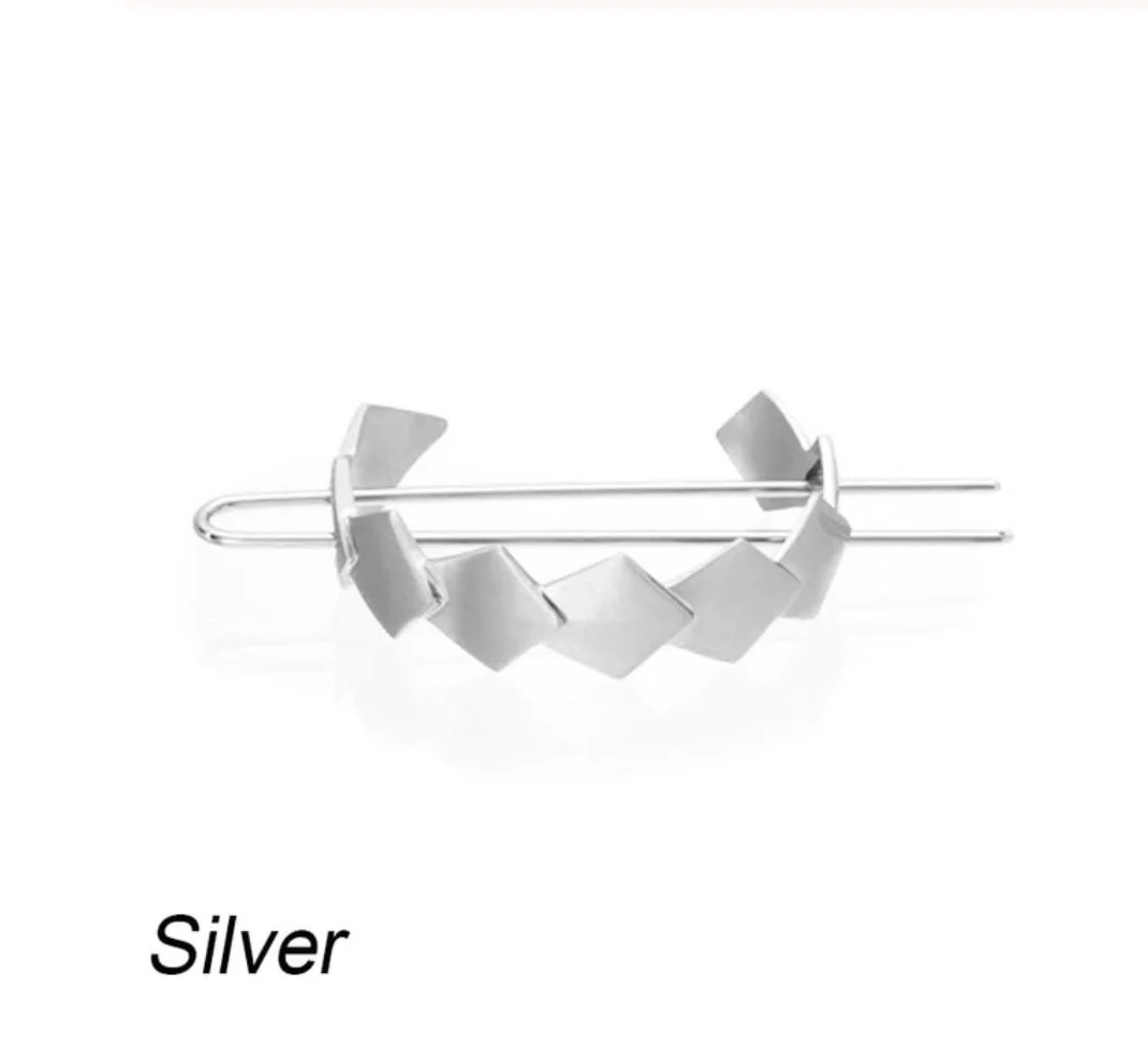Rio Geometric Messy Bun (Silver) - Image 4