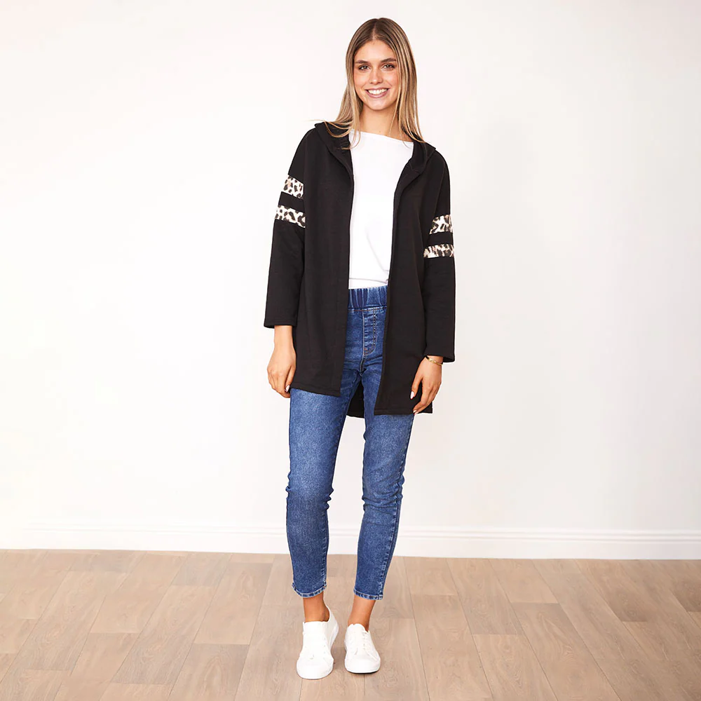 Rosie Hoody (Black/Leopard) - Image 2