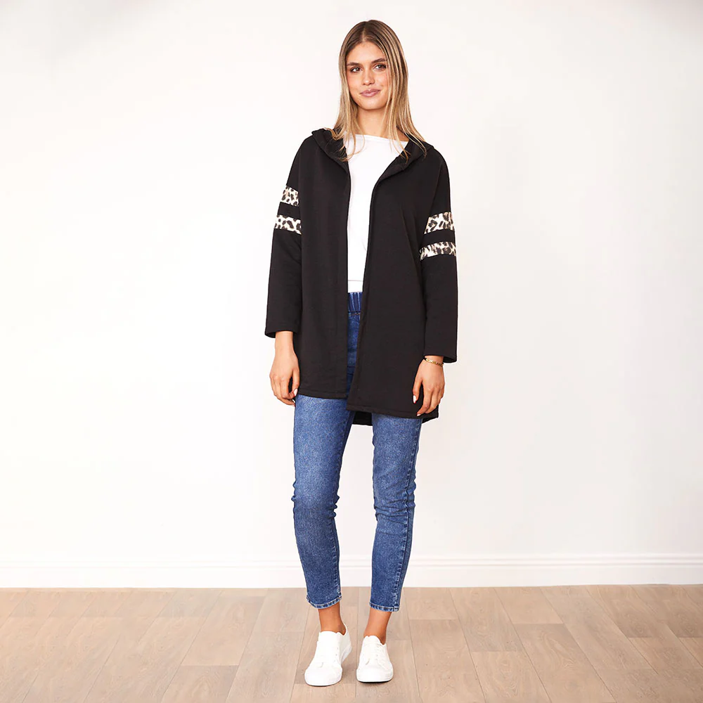 Rosie Hoody (Black/Leopard) - Image 4