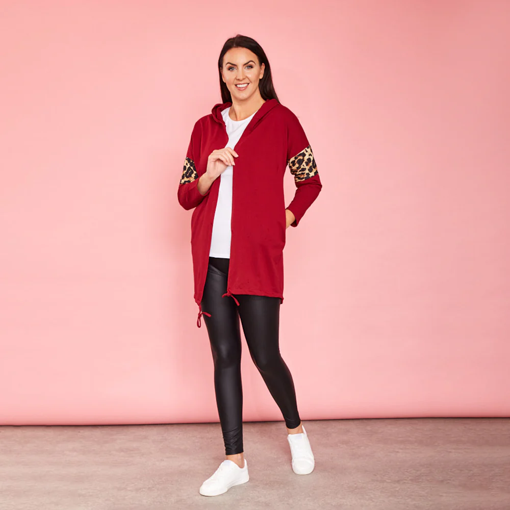 Rosie Leopard Hoody (Cherry) - Image 5