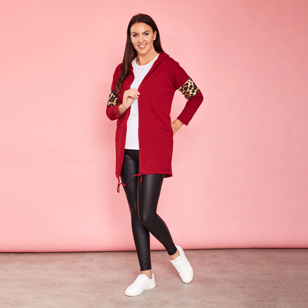 Rosie Leopard Hoody (Cherry) - Image 6