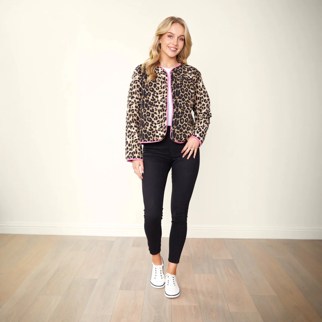 Ruan Jacket (Leopard/Pink Trim) - Image 7