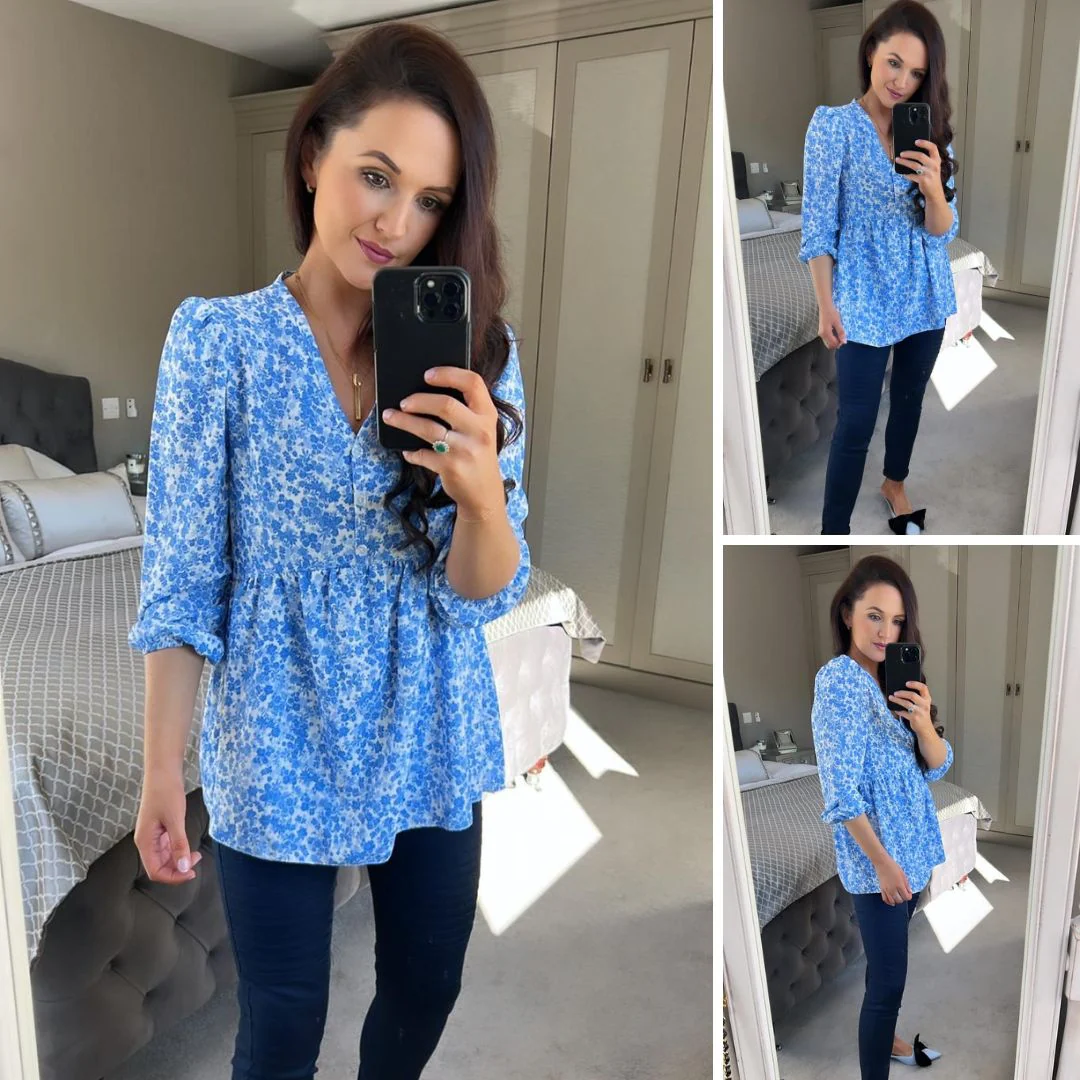 Sadie Top (Blue Floral) - Image 11
