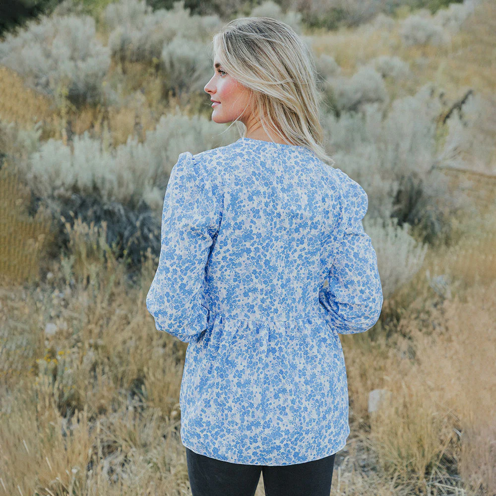 Sadie Top (Blue Floral) - Image 6