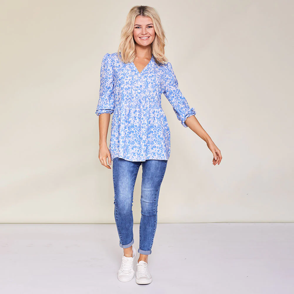 Sadie Top (Blue Floral) - Image 8