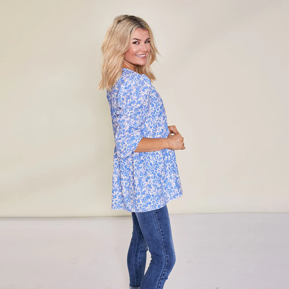 Sadie Top (Blue Floral) - Image 9