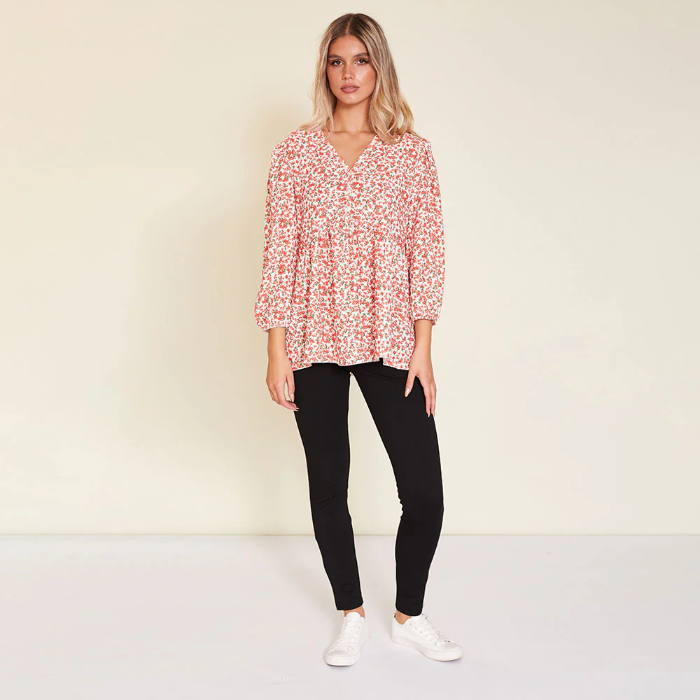 Sadie Top (Red Floral) - Image 11
