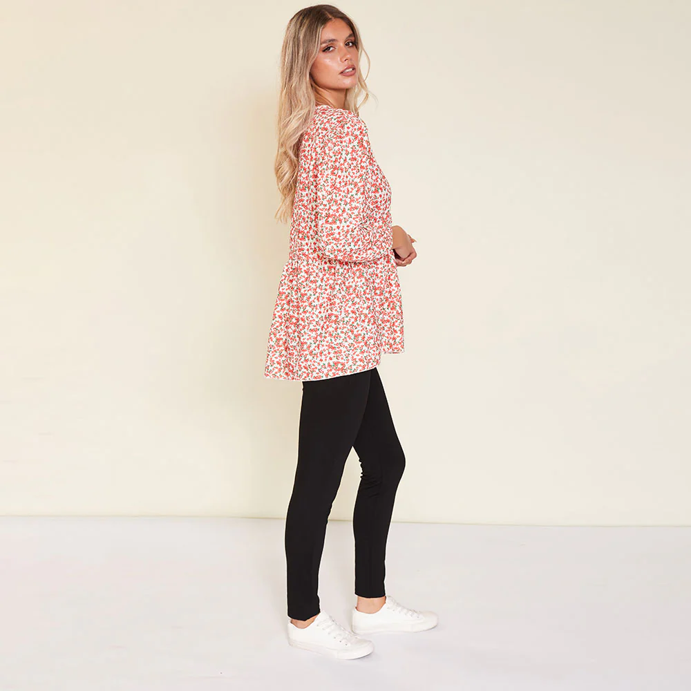 Sadie Top (Red Floral) - Image 6