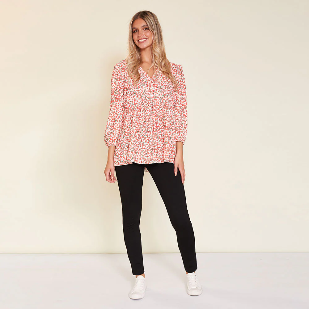 Sadie Top (Red Floral) - Image 9