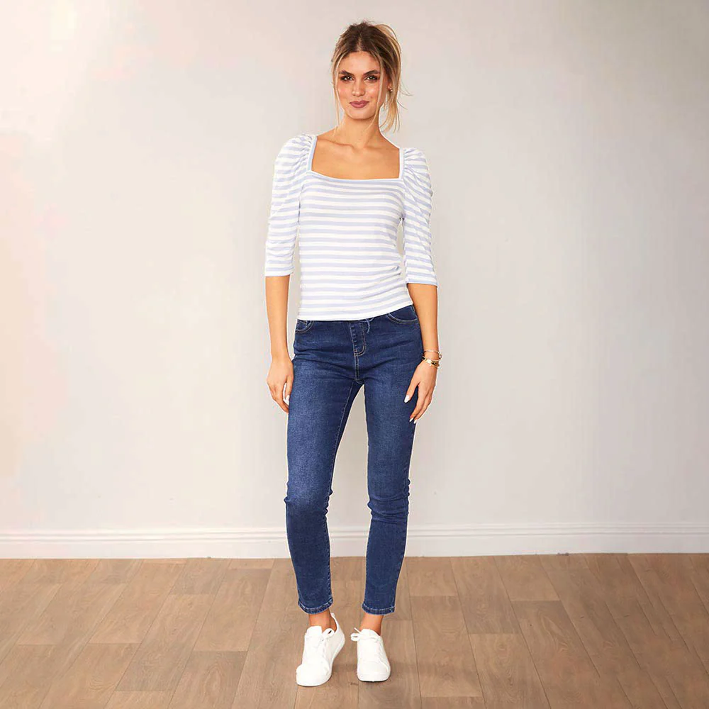 Sally Top (Light Blue Stripe) - Image 5