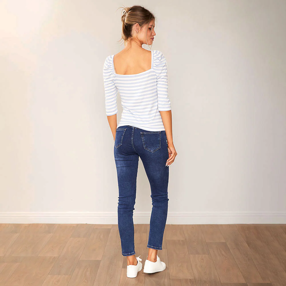 Sally Top (Light Blue Stripe) - Image 8