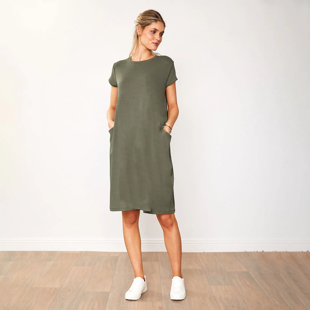 Sandie Dress (Khaki) - Image 2