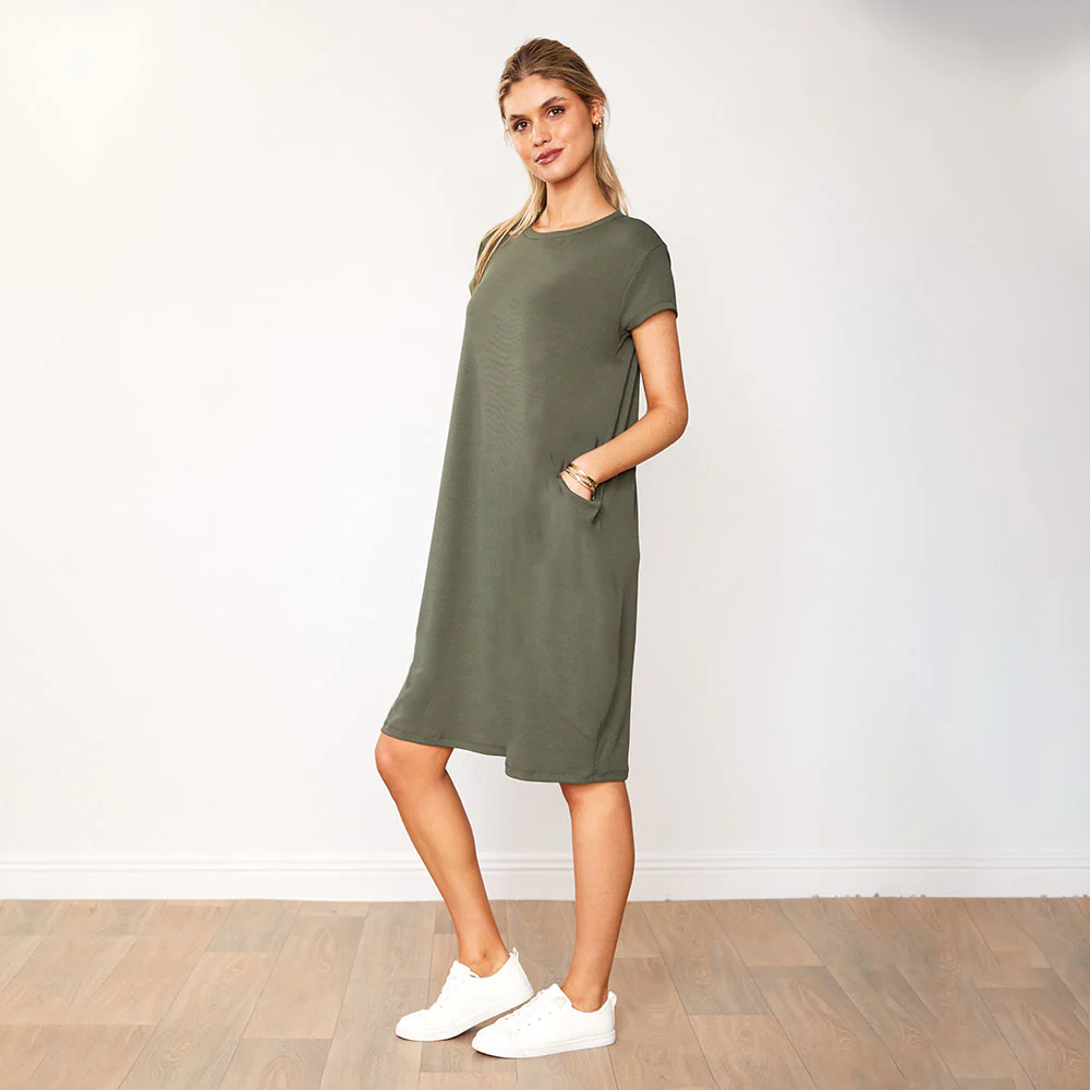 Sandie Dress (Khaki) - Image 3
