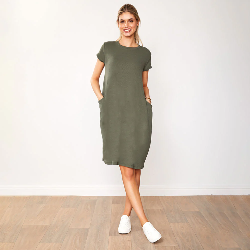 Sandie Dress (Khaki) - Image 4
